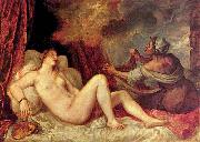 Titian unmatched handling of color is exemplified by his Danae,