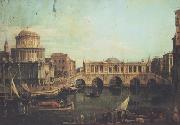 Capriccio con un ponte di Rialto immaginario e altri edifici (mk21)