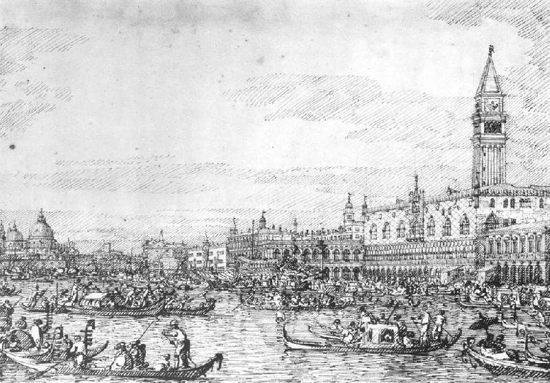 Canaletto Venice: The Canale di San Marco with the Bucintoro at Anchor f