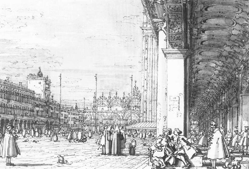 Canaletto Piazza San Marco: Looking East from the South West Corner  dfd