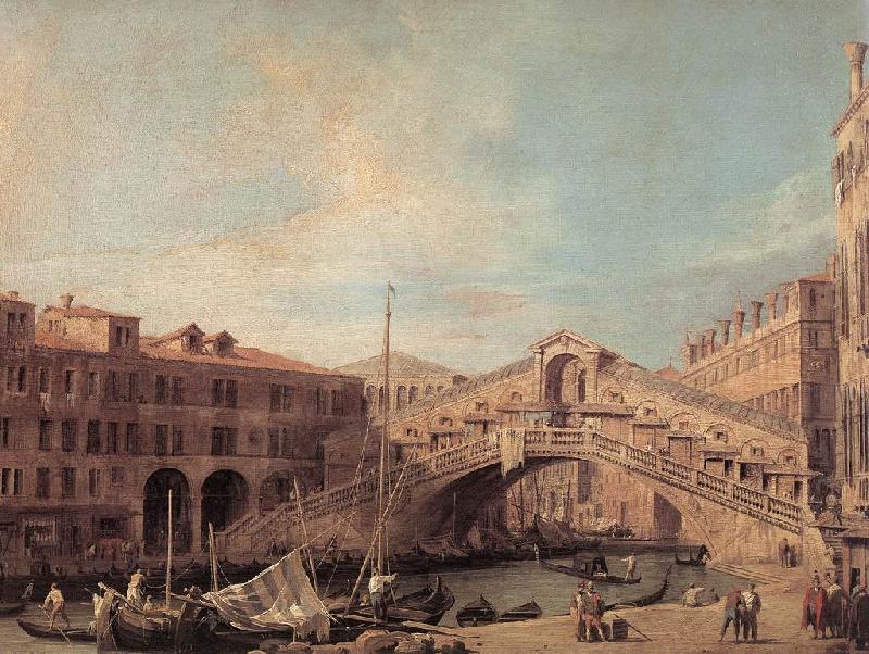 Canaletto Grand Canal: The Rialto Bridge from the South f