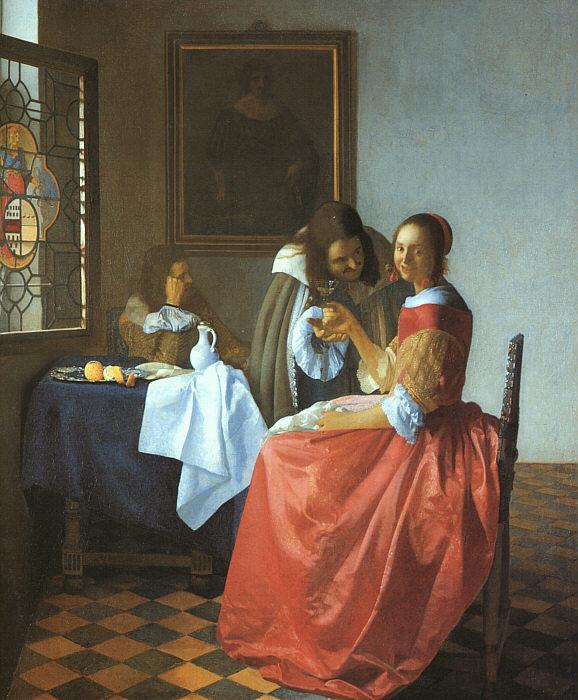 JanVermeer A Lady and Two Gentlemen