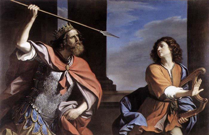 GUERCINO Saul Attacking David