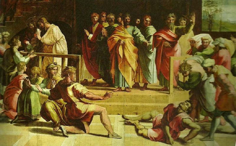 Raphael the death of ananias