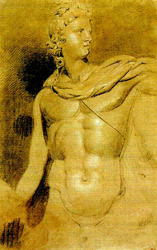 J.M.W.Turner study of the head and torso of the apollo belvedere