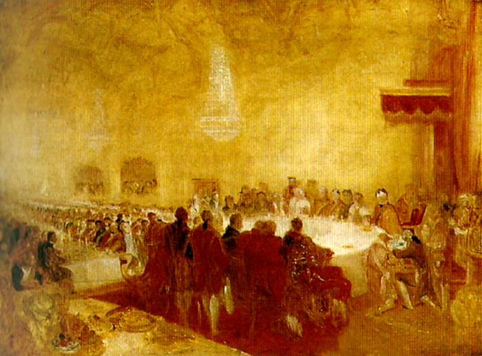 J.M.W.Turner george iv at the provost's banquet, edinburgh