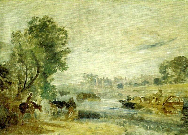 J.M.W.Turner hampton cour from the thames