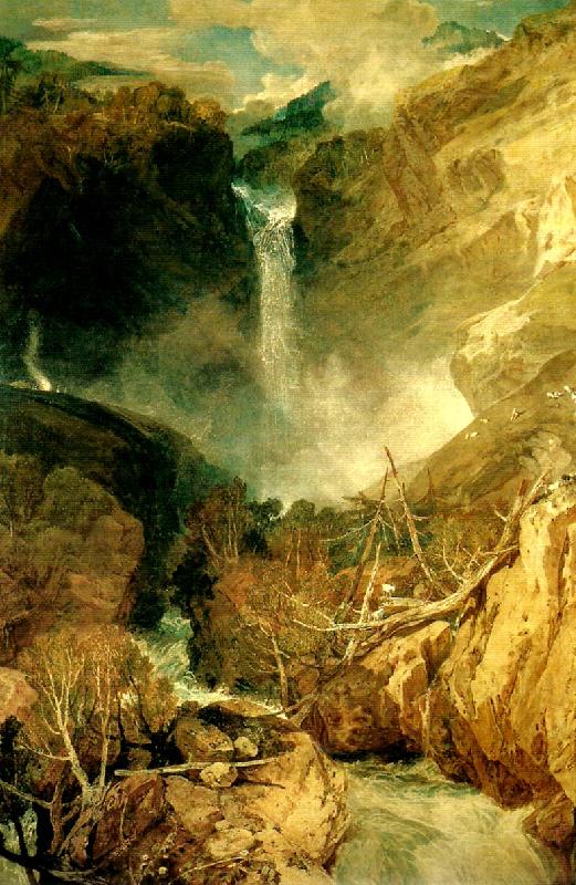 J.M.W.Turner fall of the reichenbach in the valley of oberhasli switzertand