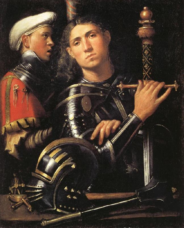 Giorgione Portrait of a Man in Armor with His Page