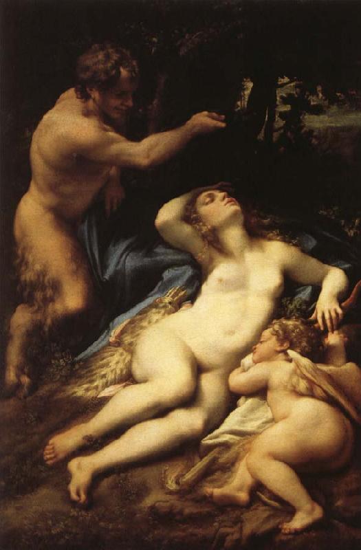 Correggio Venus and Cupid with a Satyr