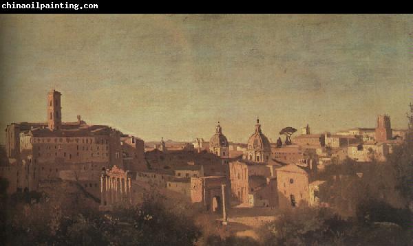  Jean Baptiste Camille  Corot The Forum seen from the Farnese Gardens