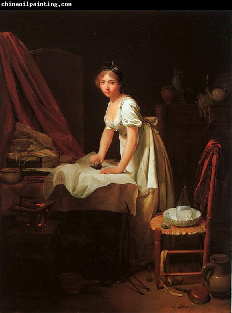  Louis Leopold  Boilly Young Woman Ironing