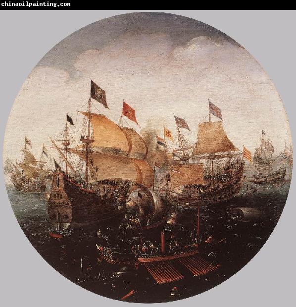 ANTHONISZ, Aert Sea Battle between Dutch and Spanish Boats