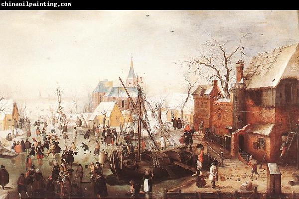 AVERCAMP, Hendrick Winter Scene at Yselmuiden  hhh