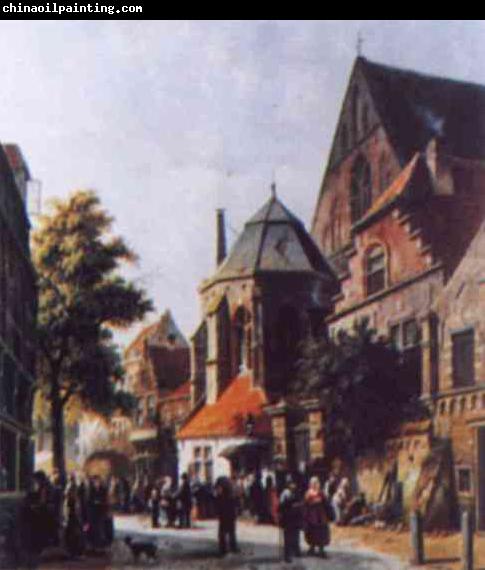 Adrianus Eversen A Dutch Market Scene 3