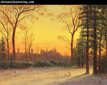 Albert Bierstadt View of the Parliament Buildings from the Grounds of Rideau Halls