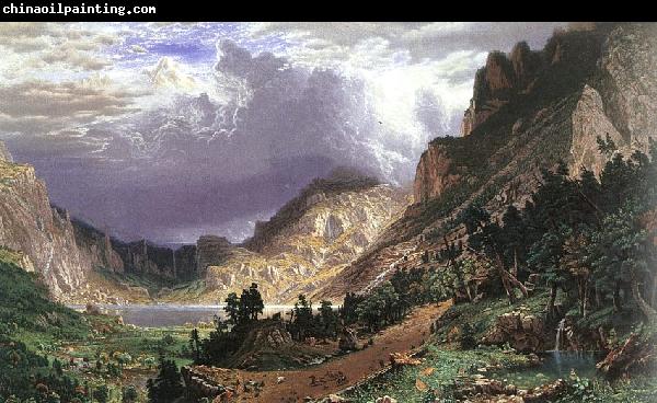 Albert Bierstadt Storm in the Rocky Mountains, Mt Rosalie