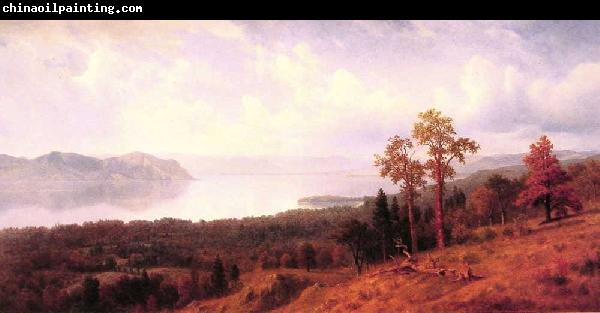 Albert Bierstadt View of the Hudson Looking Across the Tappan Zee-Towards Hook Mountain