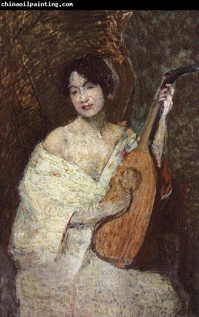 Alden J Weir Lady with a Mandolin