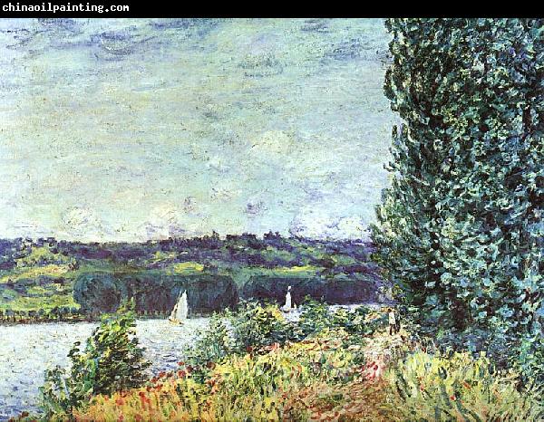 Alfred Sisley The Banks of the Seine : Wind Blowing