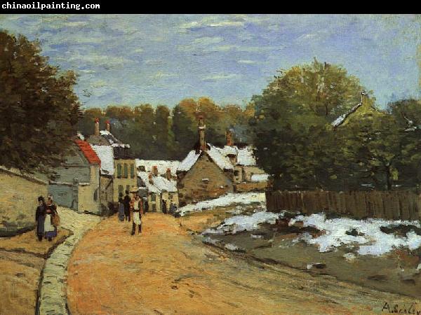 Alfred Sisley Early Snow at Louveciennes