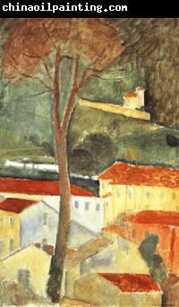 Amedeo Modigliani landscape at cagnes