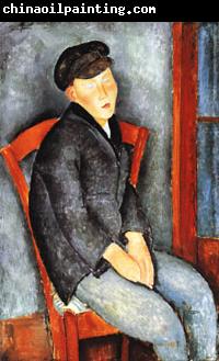 Amedeo Modigliani Young Seated Boy with Cap