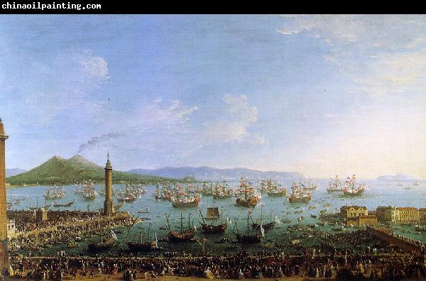 Antonio Joli The Embarkation of Charles III in the Port of Naples