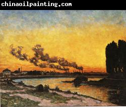 Armand Guillaumin Setting Sun at Ivry