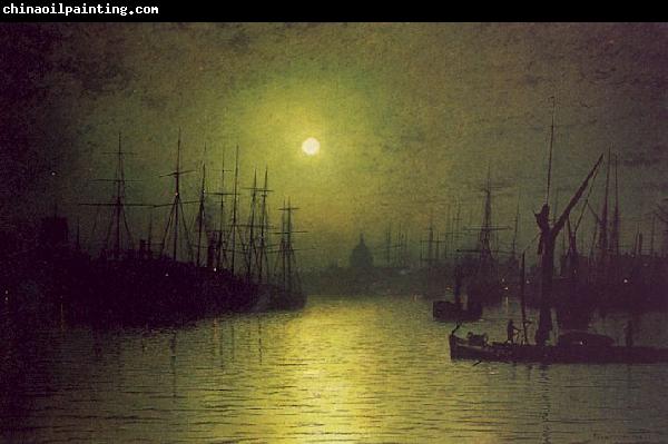 Atkinson Grimshaw Nightfall Down the Thames