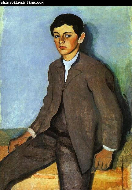 August Macke Farmboy from Tegernsee