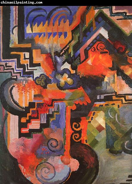 August Macke Colored Composition