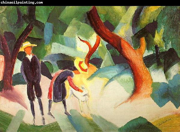 August Macke Children with Goat