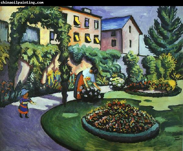 August Macke The Mackes' Garden at Bonn