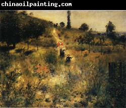 Auguste renoir Road Rising into Deep Grass