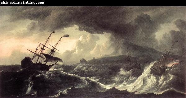 BACKHUYSEN, Ludolf Ships Running Aground in a Storm  hh