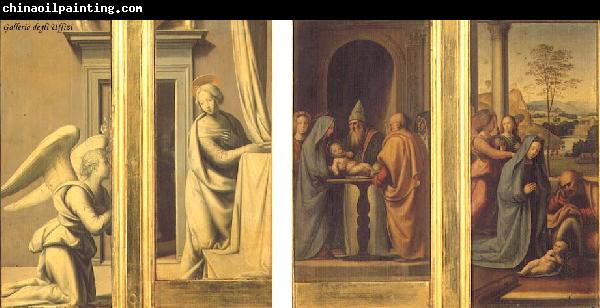 BARTOLOMEO, Fra The Annunciation (front), Circumcision and Nativity (back)