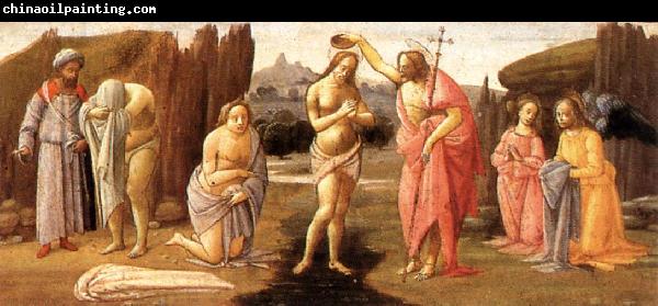 BARTOLOMEO DI GIOVANNI Predella: Baptism of Christ d