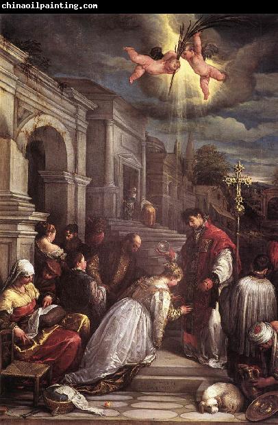 BASSANO, Jacopo St Valentine Baptizing St Lucilla  fgh