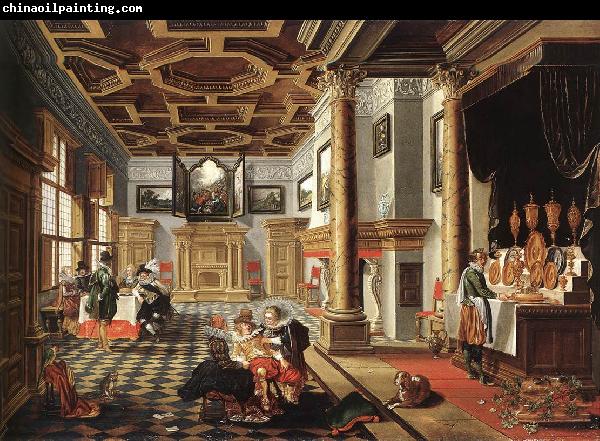 BASSEN, Bartholomeus van Renaissance Interior with Banqueters f