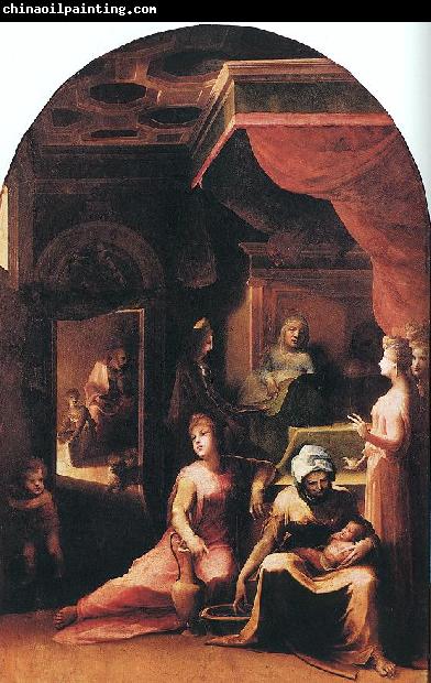 BECCAFUMI, Domenico Birth of the Virgin dfgf