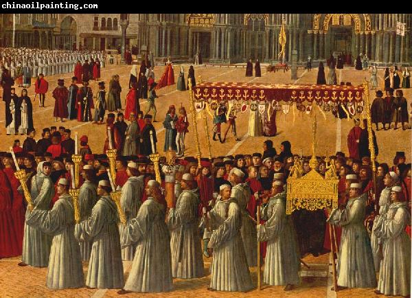 BELLINI, Gentile Procession in Piazza S. Marco (detail) ll95