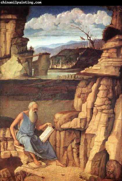 BELLINI, Giovanni St Jerome Reading in the Countryside