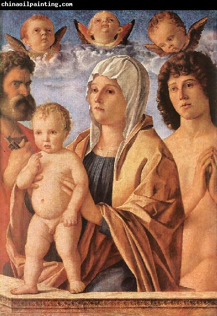 BELLINI, Giovanni Madonna with Child and Sts. Peter and Sebastian fgf