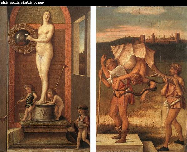 BELLINI, Giovanni Four Allegories: Prudence and Falsehood