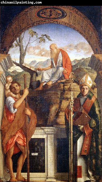 BELLINI, Giovanni Sts Christopher, Jerome and Ludwig of Toulouse