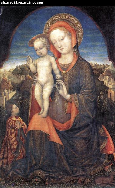 BELLINI, Jacopo Madonna and Child Adored by Lionello d Este