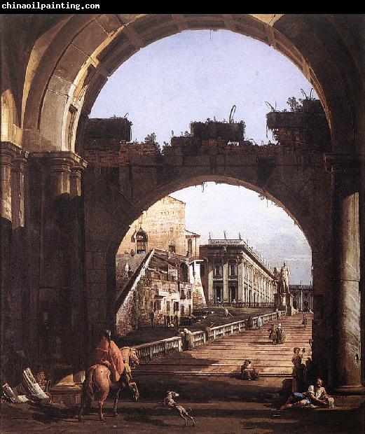 BELLOTTO, Bernardo Capriccio of the Capitol