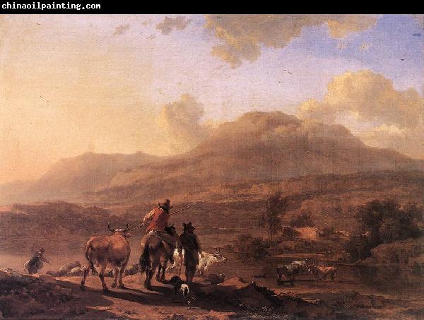 BERCHEM, Nicolaes Italian Landscape at Sunset