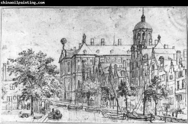 BERCKHEYDE, Gerrit Adriaensz. Amsterdam, the Nieuwezijds near the Bloemmarkt ffd